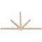 Ekena Millwork Kennewick Smooth Timber Gable Bracket, Douglas Fir, 84"W x 53"H x 1 1/2"D x 3 1/2"F, 15/12 Pitch GBW084X53X0204KEN00SDF - alternate 3